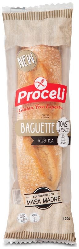 Proceli Baguette Rusti Sin Gluten 120 Gr
