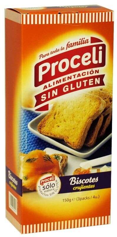 Proceli Pan Tost Sin Gluten 150 Gr