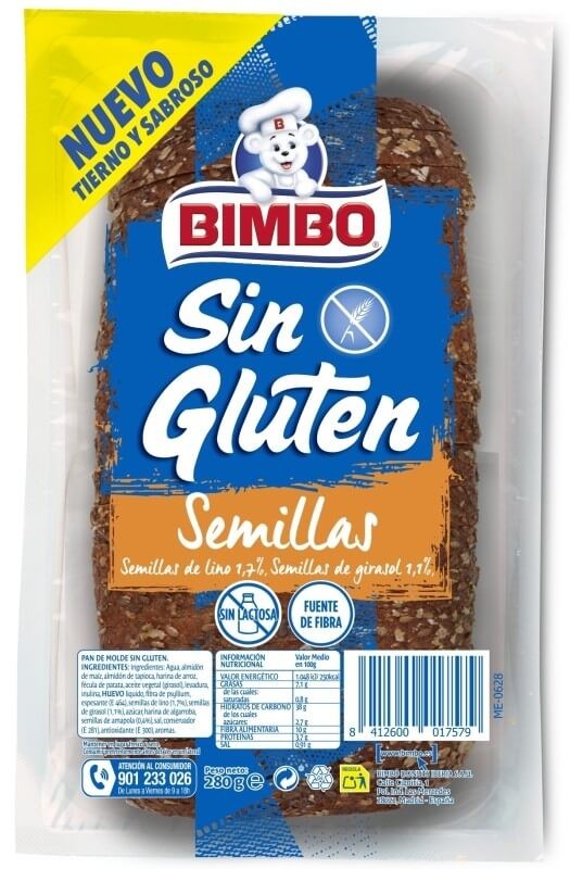 Bimbo Sin Gluten Semillas 280 Ml