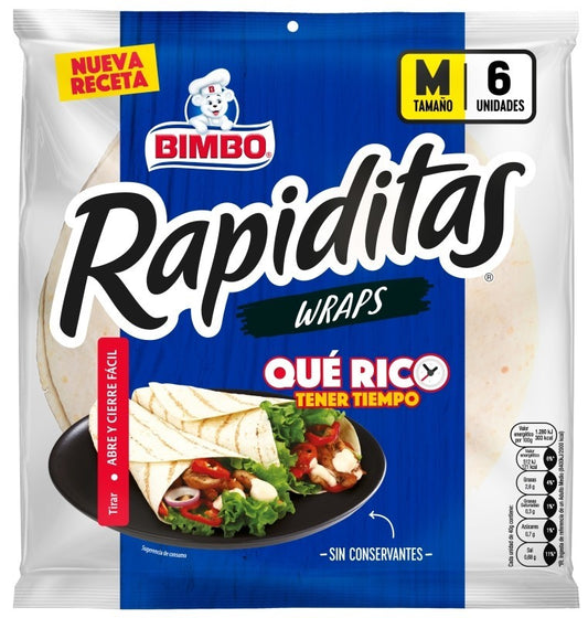 Bimbo Rapiditas Wraps 6 Tortitas 250G