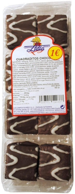 Lidia Cuadraditos Choco 160 Gr