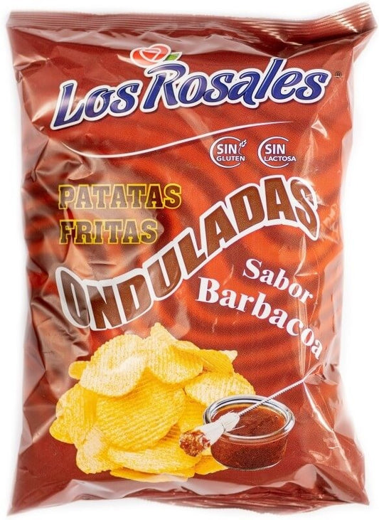Los Rosales Patatas Fritas Onduladas Sabor Barbacoa 140 Gr