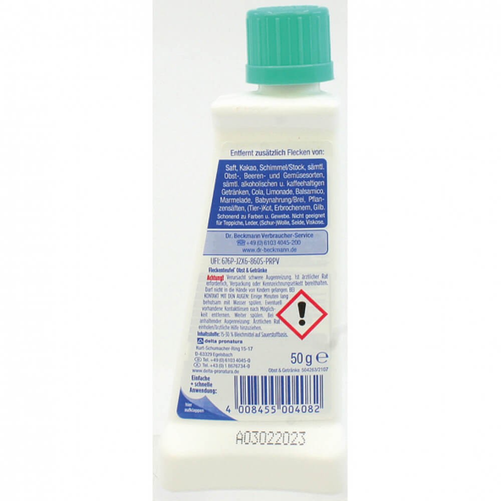 Dr Beckmann Quitamanchas para Frutas y Bebidas 50 ml