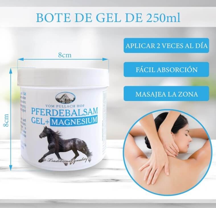Vom Pullach Hof Pferdebalsam Bálsamo de Caballo Gel + Magnesium 250 ml