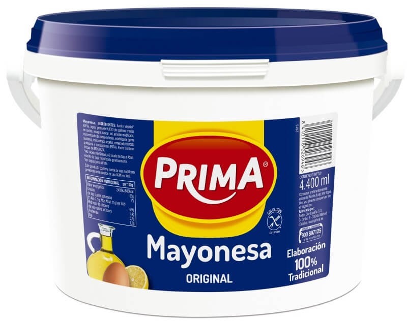 Prima Mayonesa Cubo 4,4K - La Mayonesa Ideal para Hostelería y Catering