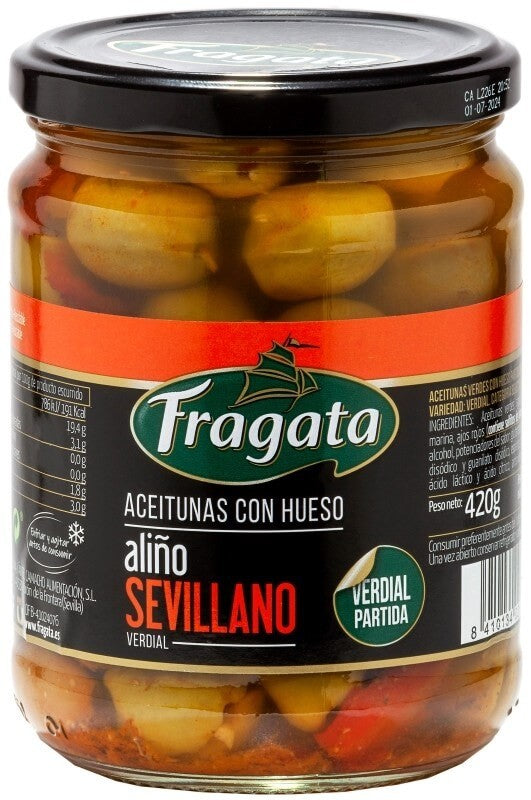 Fragata Aceitunas Con Hueso Aliño Sevillano 420 Gr