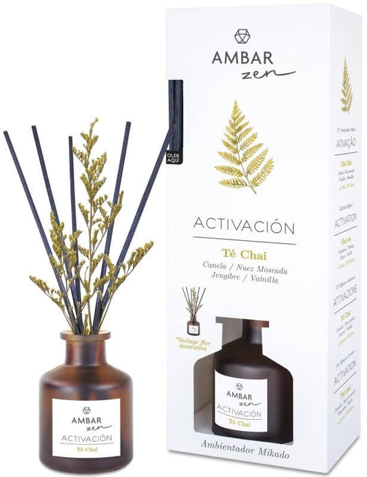 Ámbar Zen Ambientador Mikado Activación Té Chai 40 ml