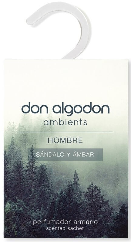 Don Algodon Ambientador Armario Hombre Sándalo y Ámbar