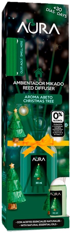Aura Ambientador Mikado Abeto 30 ml - Aroma Fresco y Natural para tu Hogar