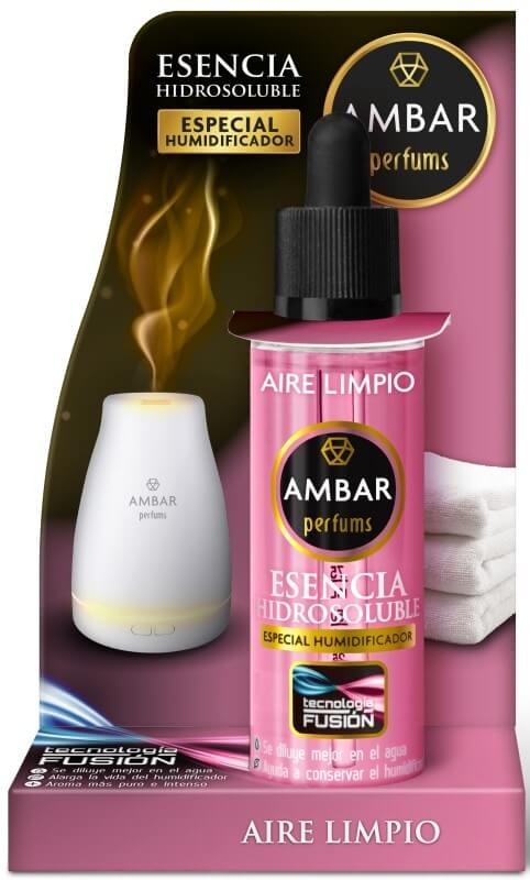 Ámbar Esencia Hidrosoluble Aire Limpio 50 ml – Frescura y Bienestar en Cada Gota