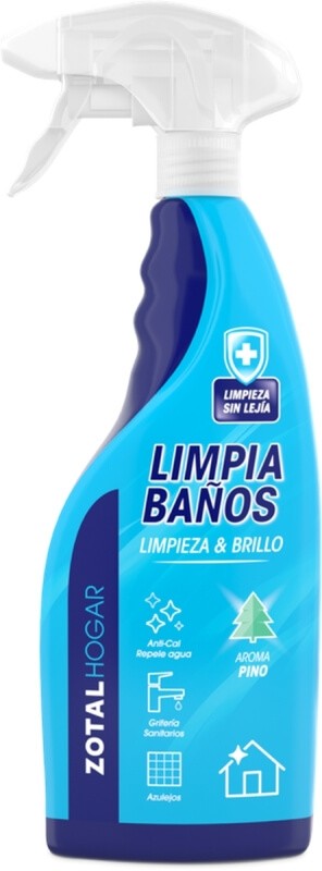 Zotal Hogar Limpia Baños 750 ml - Higiene y Desinfección Profesional para tu Baño