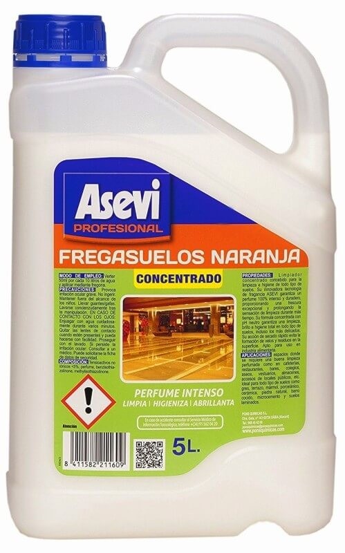 Asevi Profesional Fregasuelos Naranja Concentrado 5L