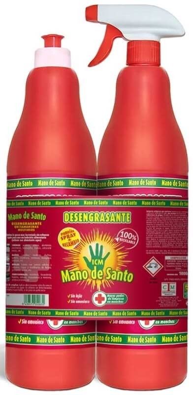 Mano de Santo Desengrasante Pack Pistola 1L + Recambio