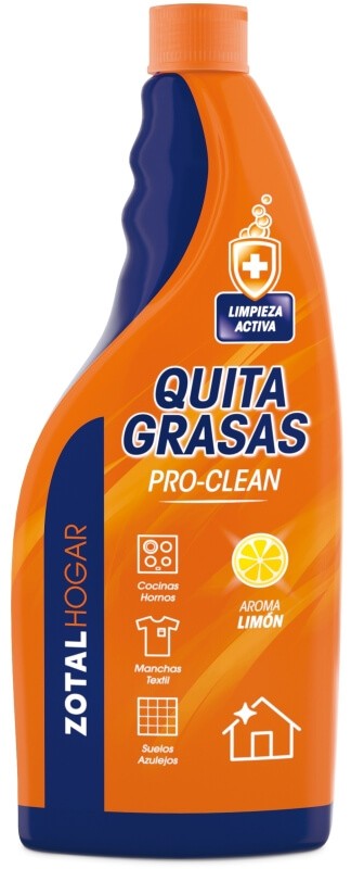 Zotal Hogar Quita Grasas Pro-Clean Limon Rec 750 Ml