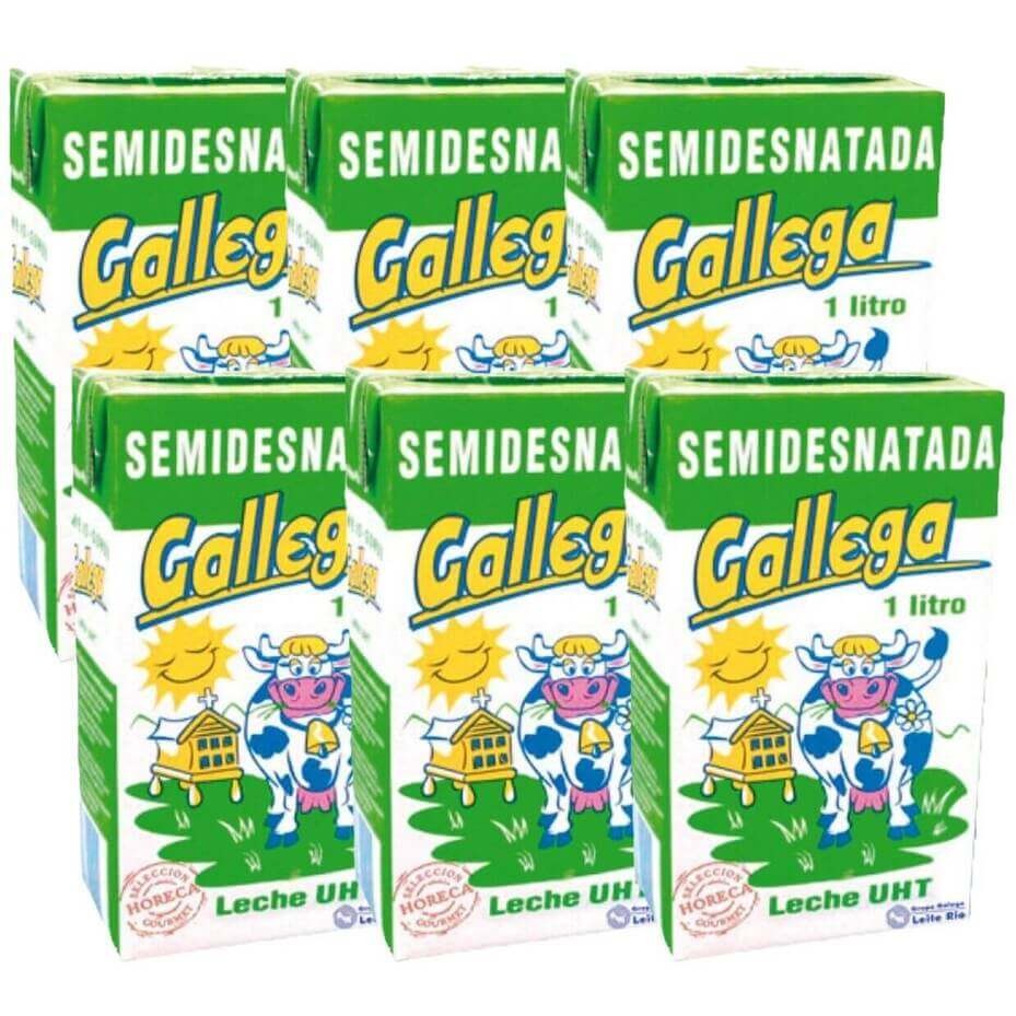 Gallega Leche Semidesnatada Pack 6 x 1L