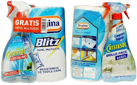 Cristasol Baños Brillo Fácil Limpieza Rápida + Pape 750 Ml