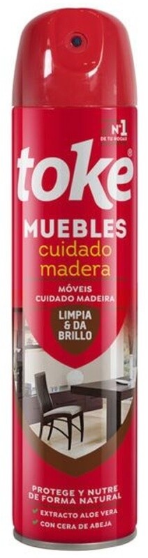 Toke Muebles Spray Limpiador para Madera 400 ml – Brillo y Protección Natural para tus Muebles
