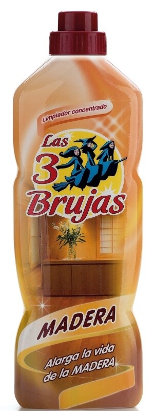 Las 3 Brujas Limpiador Concentrado Madera 1L – Cuida y Prolonga la Vida de tus Superficies de Madera