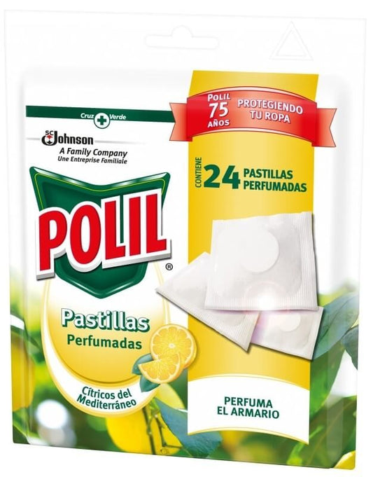 Polil Pastillas Perfumadas Antipolillas Cítricas 24U