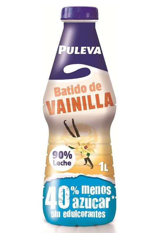 Puleva Batido de Vainilla Pack 6x1L – Sabor Auténtico con 90% Leche y 40% Menos Azúcar