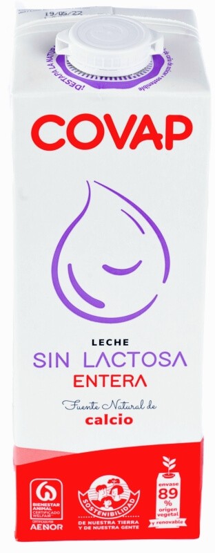 Covap Sin Lactosa Entera Calcio Pk 6 x 1 L