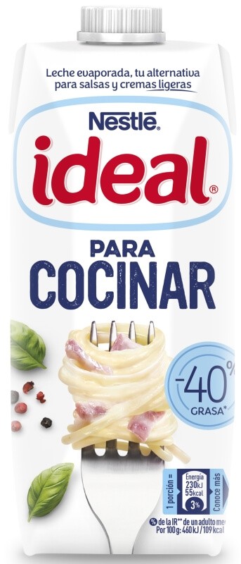 Nestlé Leche Evaporada Ideal para Cocinar 525G - La Crema Perfecta para tus Platos