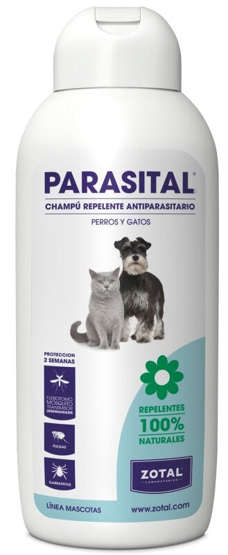 Parásital Champú Repelente Antiparasitario Perros y Gatos 400 ml