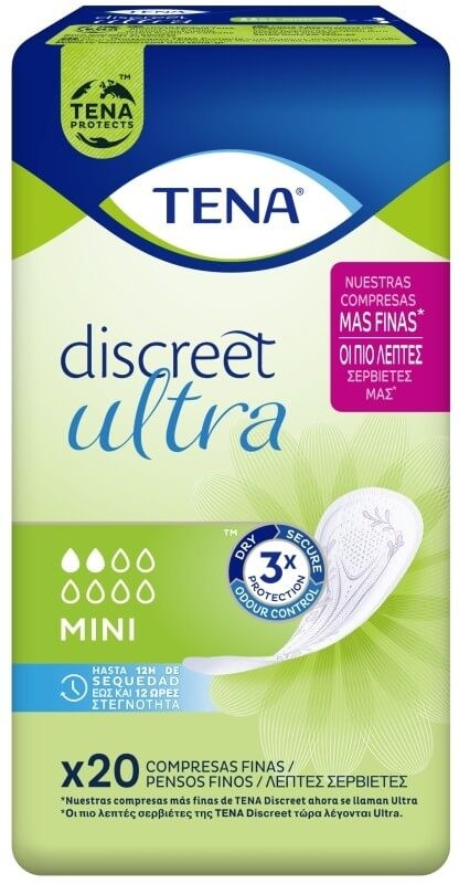 Tena Lady Compresas Discreet Utra Mini 20 Und