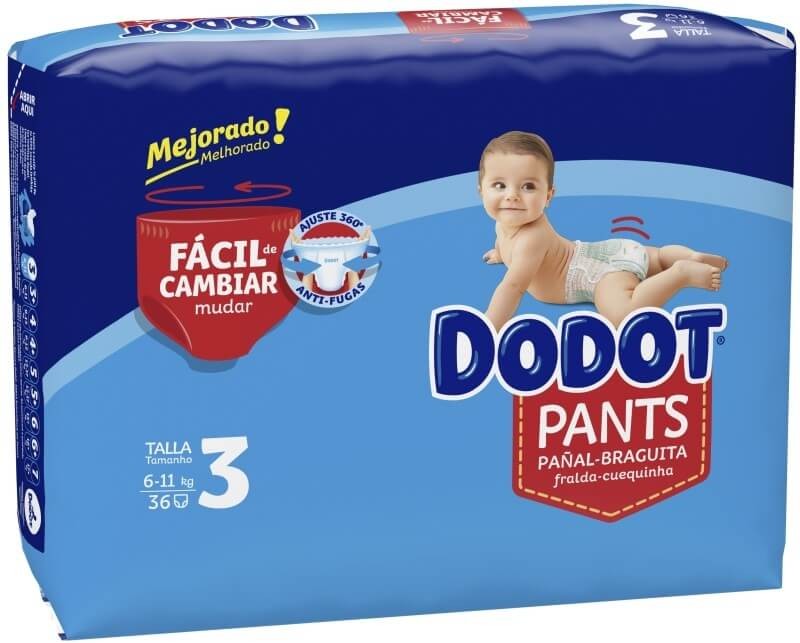 Dodot Pants Pañales Braguita Talla 3 (6-11 kg) 36U
