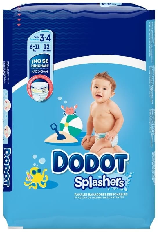 Dodot Splashers Pañales Bañadores T- 3 6-11 12 Und