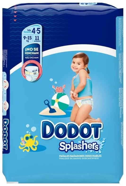 Dodot Splashers Talla 4 Pañales Bañadores Desechables 11U 9-15kg – Diversión Sin Fugas para los Pequeños Aventureros