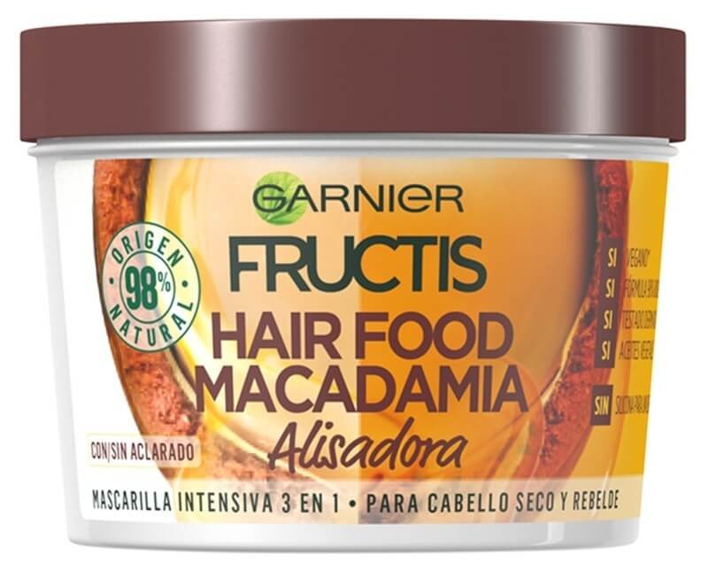 Garnier Fructis Hair Food Macadamia Alisadora 3 en 1 Mascarilla 390 Ml