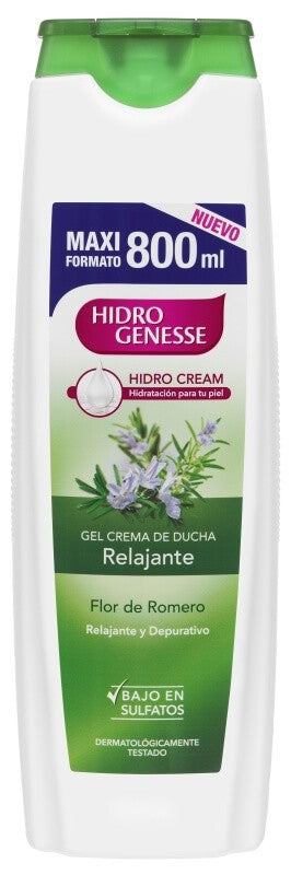HidroGenesse Gel de Ducha Relajante 800 ml – Bienestar y Serenidad en Cada Ducha