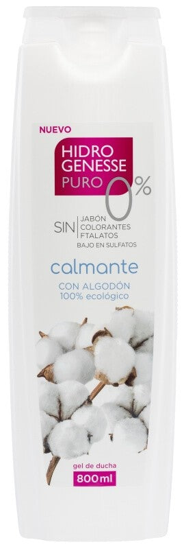 HidroGenesse Gel de Ducha Calmante con Algodón 800 ml – Cuidado y Suavidad para tu Piel