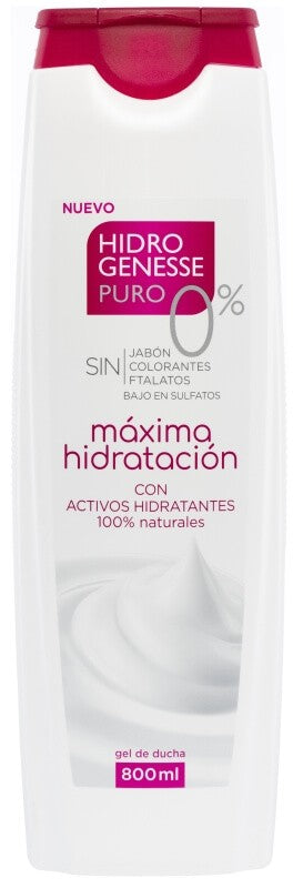 Hidrogenesse Gel de Ducha Máxima Hidratación 800 ml – Cuida e Hidrata tu Piel a Diario