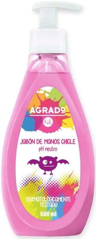 Agrado Kids Jabón de Manos Chicle 500 ml – Diversión, Cuidado y Suavidad para los Más Pequeños
