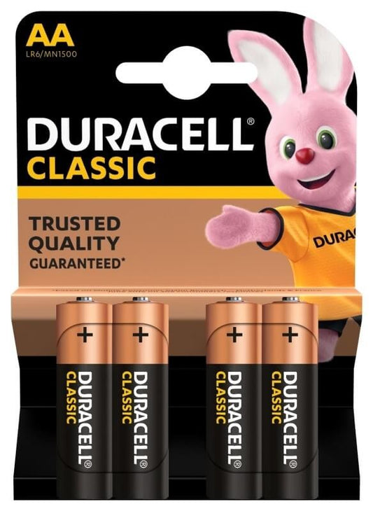 Duracell Classic AA LR06 BLT-4U – Energía Fiable para el Día a Día