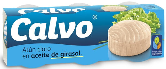 Calvo Atún Claro en Aceite de Girasol RO-65 PK3AF