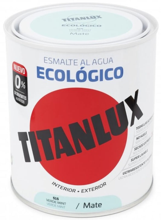 Titanlux Ecológico Mate Verde Mint 515 Esmalte al Agua 750 ml