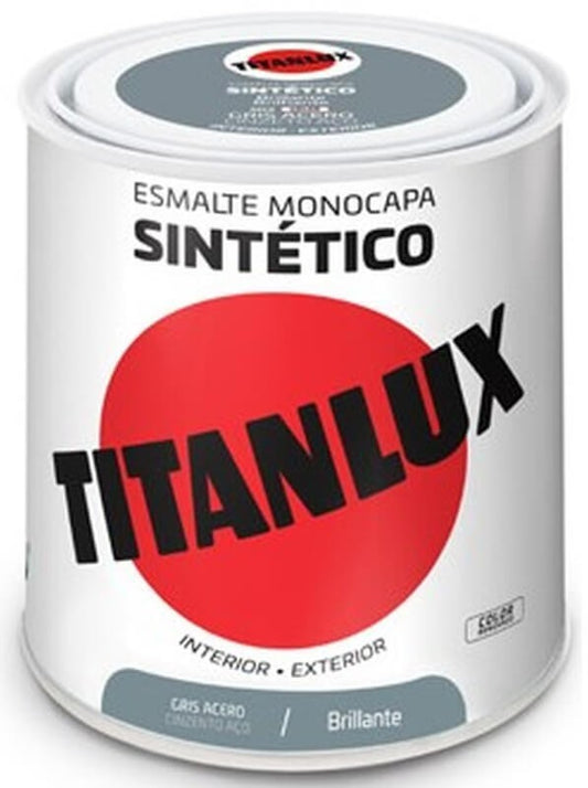 Titanlux Esmalte Monocapa Sintético Int y Ext 503 Gris Acero Brillante 250