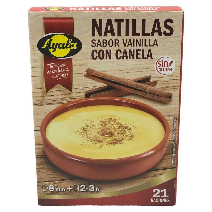 Ayala Natillas Sabor Vainilla con Canela 88 g - Sabor Clásico y Fácil de Preparar