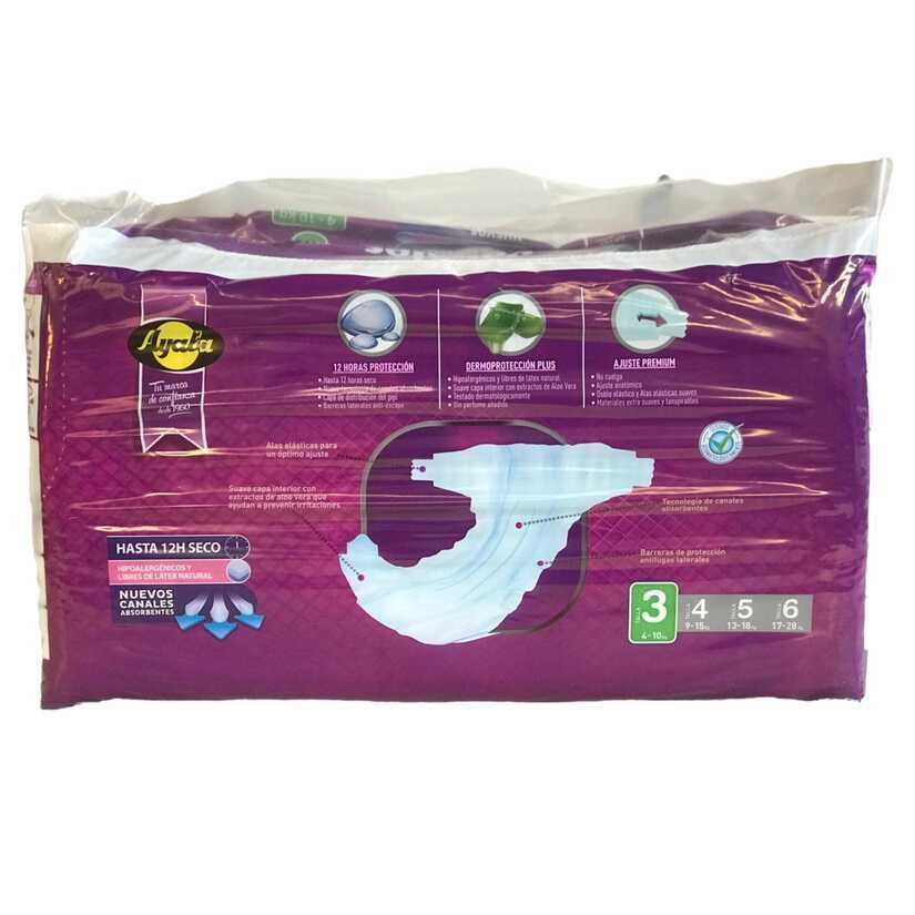 Ayala Pañales Talla 3 (4-10 kg) 56 Unidades