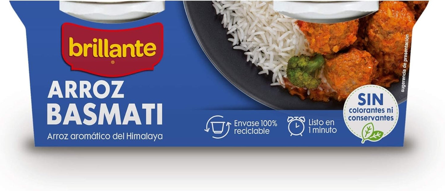 Brillante Arroz Basmati 125G PK2 - Arroz Aromático Listo en Minutos
