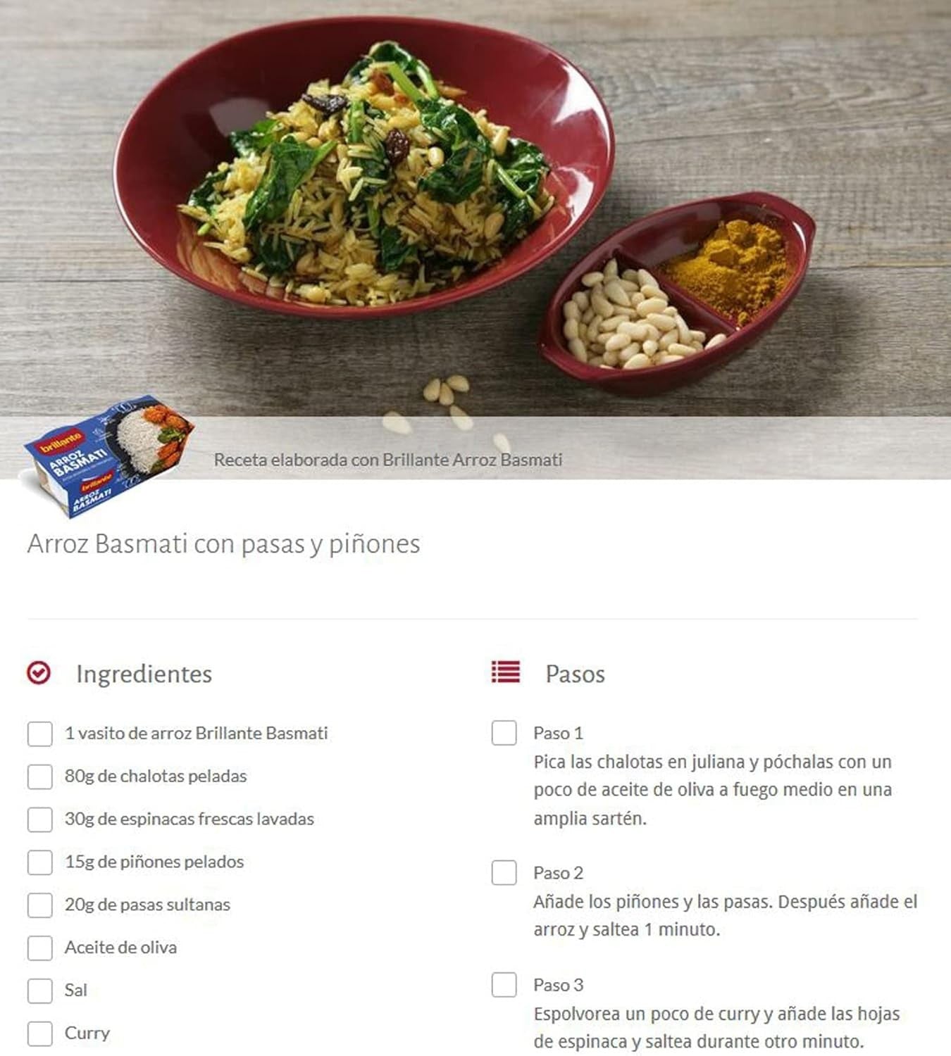 Brillante Arroz Basmati 125G PK2 - Arroz Aromático Listo en Minutos