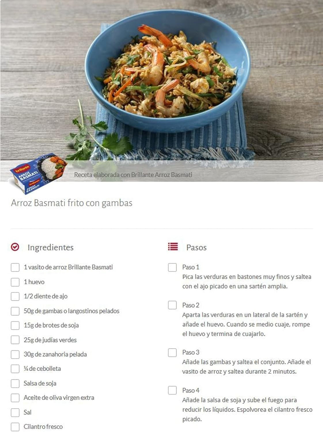 Brillante Arroz Basmati 125G PK2 - Arroz Aromático Listo en Minutos