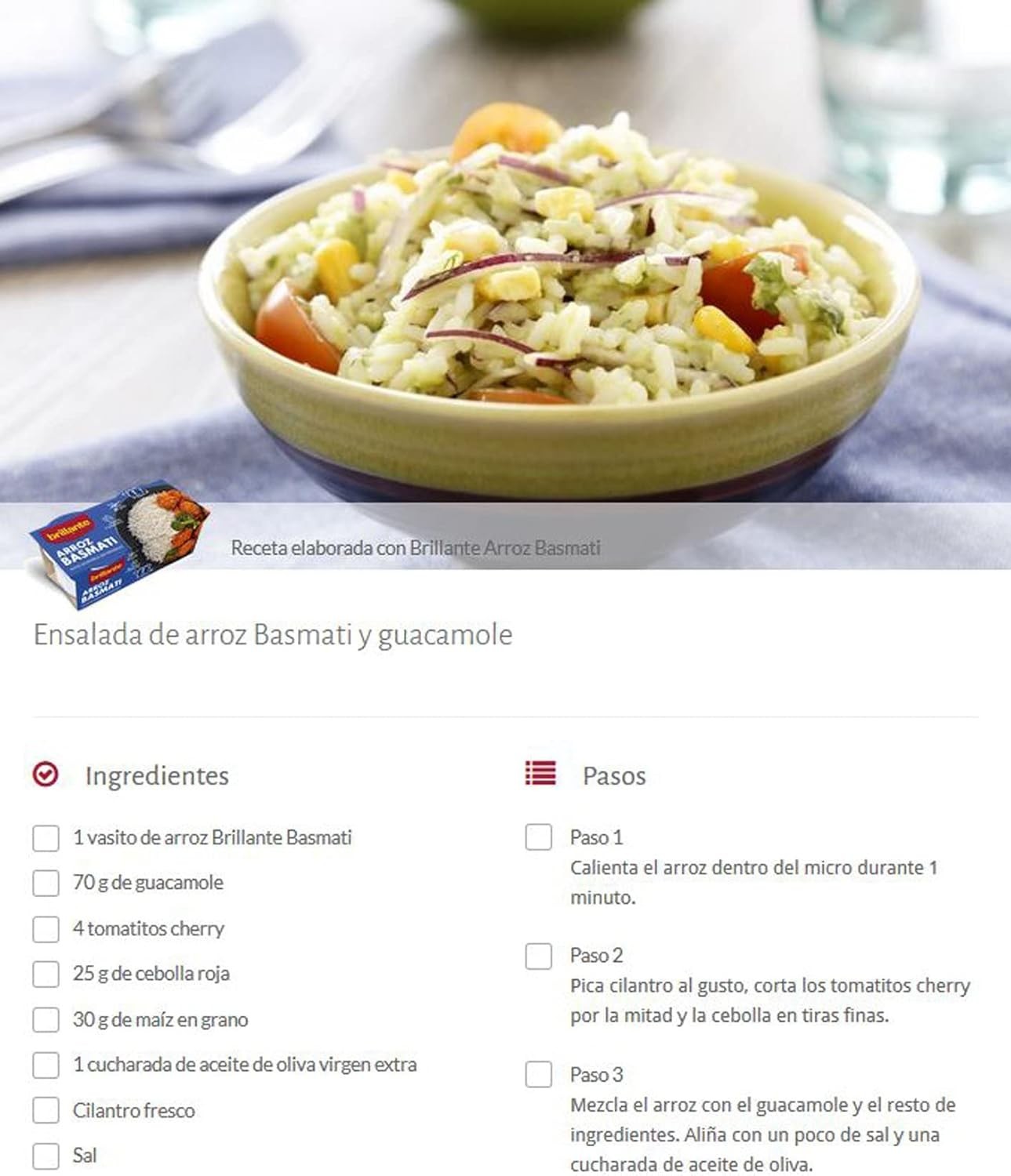 Brillante Arroz Basmati 125G PK2 - Arroz Aromático Listo en Minutos