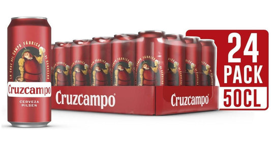 Cruzcampo Cerveza 4,8º Pack 24 Latas x 500 ml