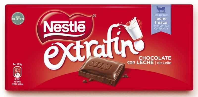 Nestlé Chocolate con Leche Extrafino 125g - Sabor Inigualable y Suave Textura