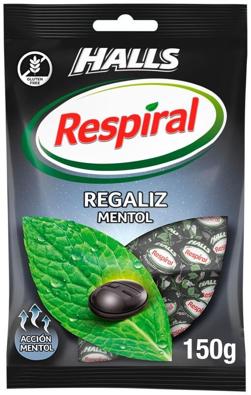 Halls Repiral Regaliz Mentol 150G