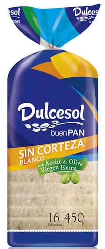 Dulcesol Buen Pan Sin Corteza Blanco con Aceite de Oliva 450G